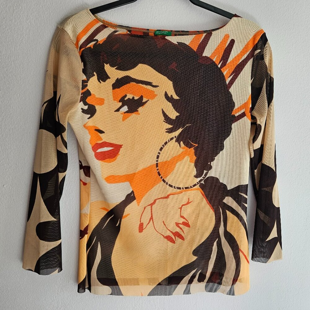 Rare Vintage United Colors of Benetton Italian Blouse